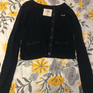 Hollister short navy cardigan